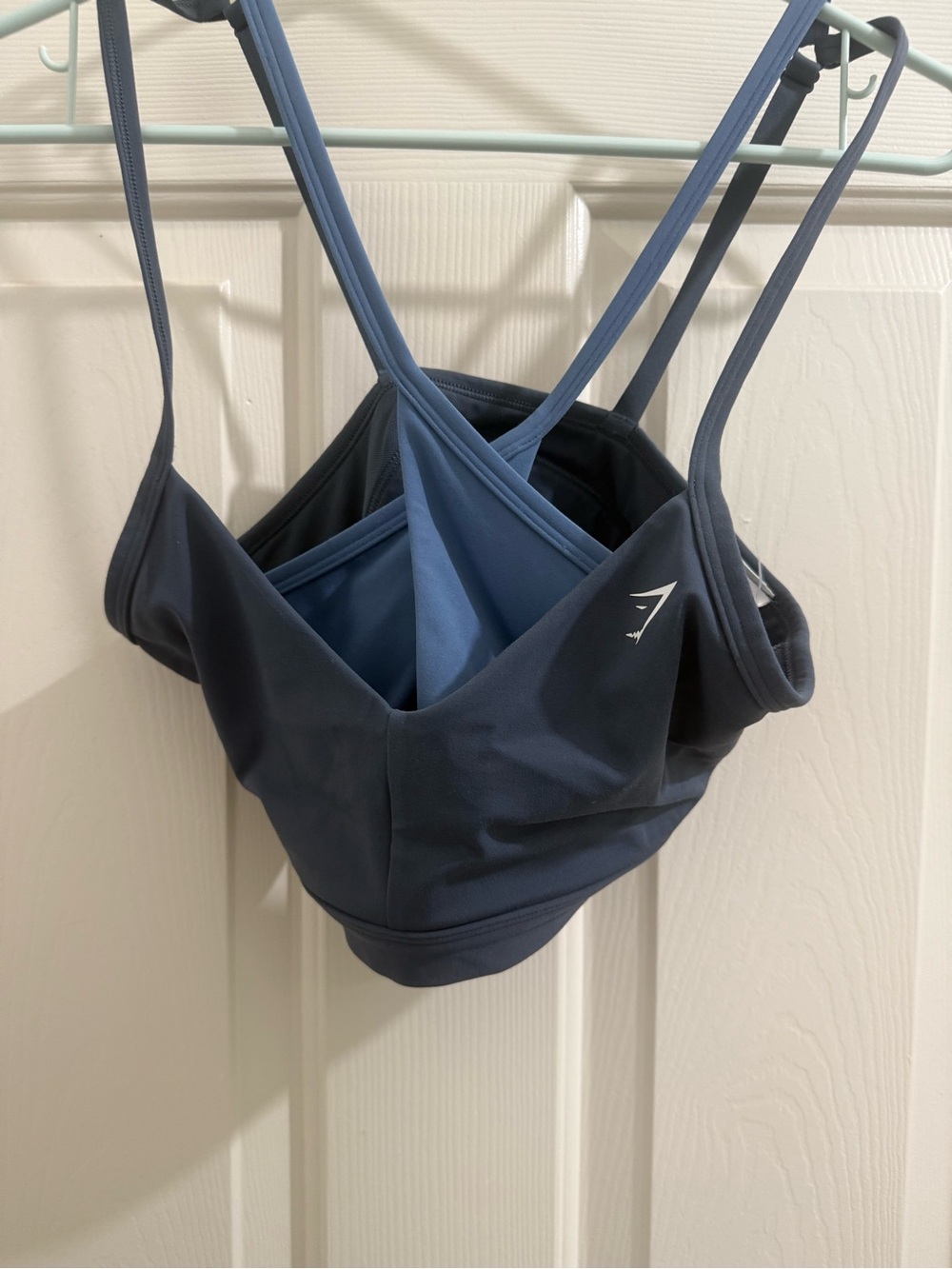 Gymshark Blue Double-Layer V-Neck Sports Bra